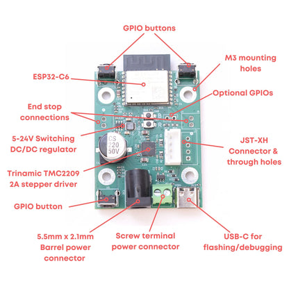 VAL3100: WiFi/Thread/Zigbee Stepper Motor Controller